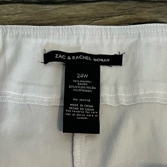 Zac & Rachel Plus Size 24W Pull on Millennium Bermuda Shorts White - Picture 9 of 10